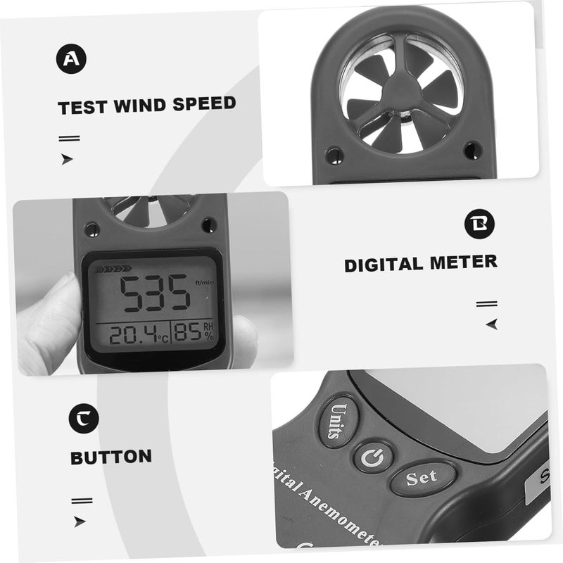 Cabilock Digital Anemometer Thermometer Hygrometer Wind Speed Temperature Humidity Meter - Image 5